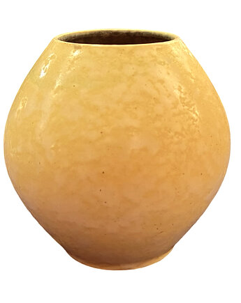 Żółty, ceramiczny wazon Gramann Keramik, Niemcy, lata 70., Good Old Things
