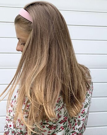 Różowa płaska opaska do włosów Pinky, Volie Line