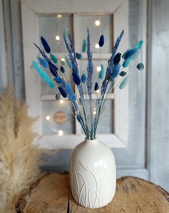 Zestaw suszonych kwiatów do wazonu - niebieski, BohoSuszki