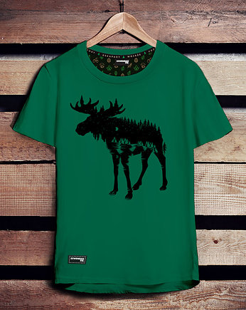 Koszulka męska ŁOŚ zielona -, Szwendam sie