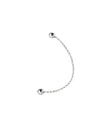 Nausznica - Double Crystal Silver, AFRODITTE COLLECTION