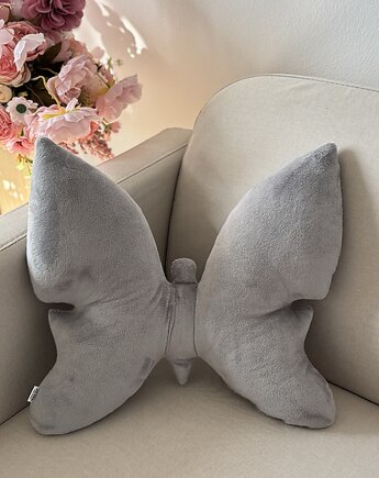 Poduszka Dekoracyjna Motyl Szary, poduszkownia