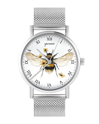Zegarek - Bee natural - bransoleta mesh, OKAZJE - Prezenty na 18 dla chłopaka