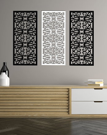 Dekoracyjny panel ażurowy MOREAUX, DEKORACJA ŚCIENNA 3D,ORNAMENT,42 x 95 cm ,, ORNAMENTI