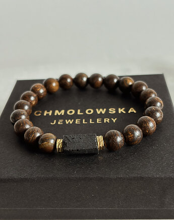 Bransoletka męska Bronzyt i Turmalin, Chmolowska Jewellery