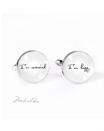 I'm married I'm happy - spinki  + pudełko, Makaliboo