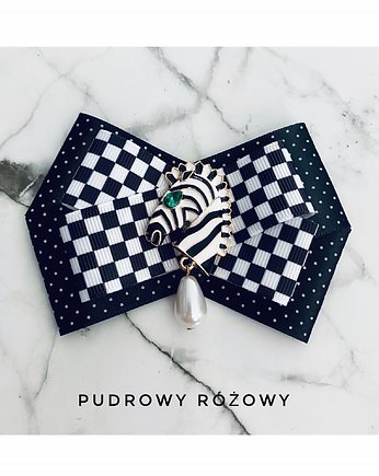 Brosza z Zebrą NEW DESIGN, Pudrowy Różowy