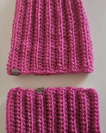 Różowy Komplet wełniany, Las i Łąka