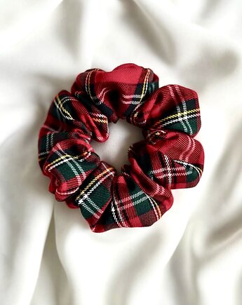 Gumka do włosów scrunchie Red Check, Volie Line