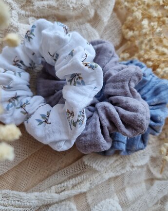 Zestaw 3 scrunchie, maka design