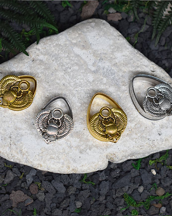 Tunele do uszu 22-30mm stalowe skarabeusze / plugi, tapery, tunele siodłowe, Spirit Of Copper