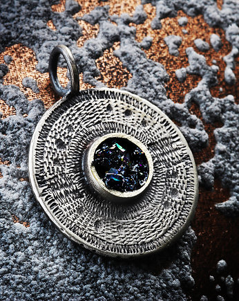 Srebrny wisiorek z minerałem Aztec Sun, SHAMBALA