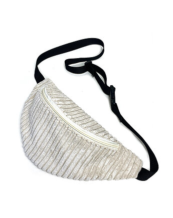 Beżowa nerka sztruks welur, SewNSpray