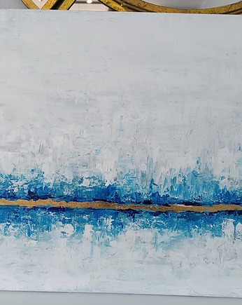 HORYZONT  Ręcznie malowany obraz ze złotem 50X70 cm, Anna Jatczak Art