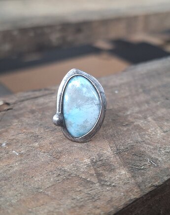 Larimar - pierścionek regulowany, po drugiej stronie lustra