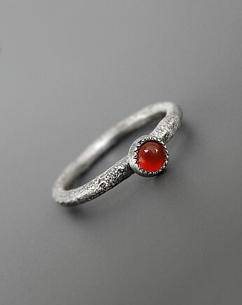 Pierścionek Karneol - srebro 925, Pastelove Jewelry