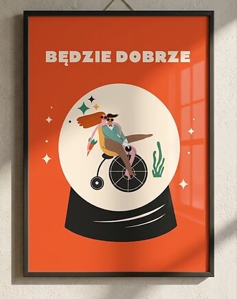 Plakat kula idzie love 30x40, polkastudio