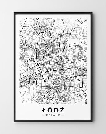 Plakat Mapa Łódź, HOG STUDIO