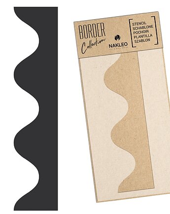 Szablon malarski border // FALA #1, Szablony Nakleo
