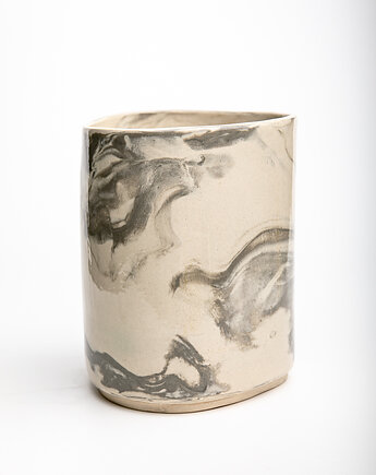 Wazon ceramiczny marmurkowy, ręcznie robiony, Joanna Szewczuk