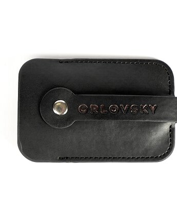 Czarne skórzane etui na klucze kluczówka pokrowiec ORLOVSKY, ORLOVSKY