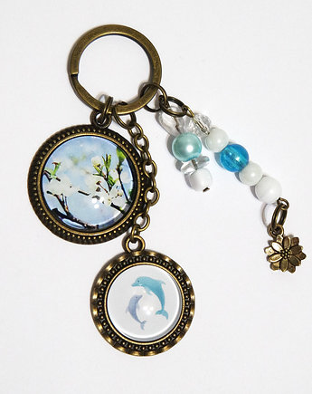 Breloczek - Kwiaty kwitnące, delfiny, yenoo