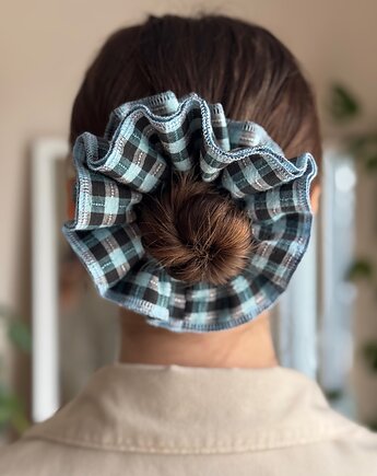 Scrunchie Falbana Kratka, wu handmade