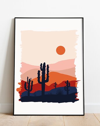 "Desert Landscape"- Nowoczesna Grafika Ścienna, holi craft