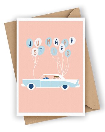 Kartka ślubna- Just Married, Czarna Owca Karteczki