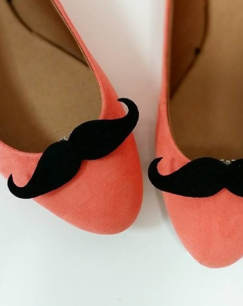 Klipsy do butów Coquet - Filcowe Wąsy / Mustache, Coquet