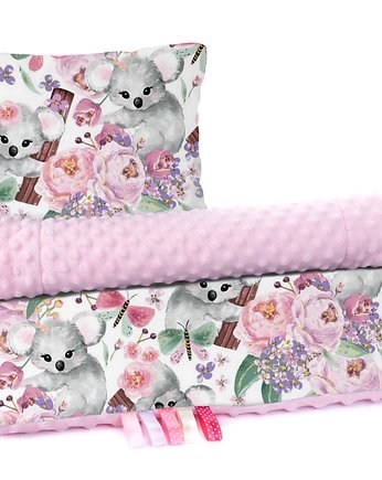 Komplet Kocyk Minky 75x100cm z poduszką  n059, Baby Love Decor