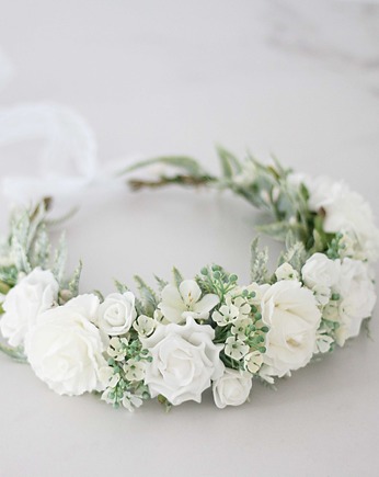 Kwiatowy wianek na głowę boho, Lola White