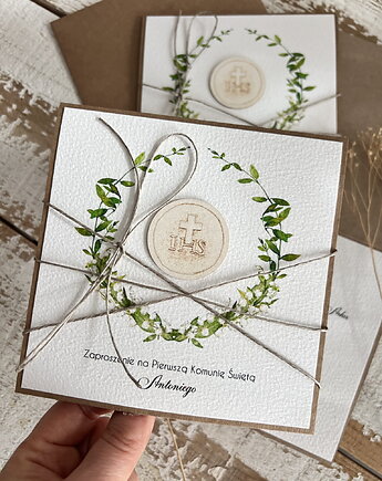 Najpiękniejsze zaproszenia handmade komunijne, na komunię dla chłopca, dziewc, sorte