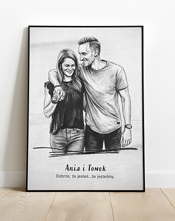 Plakat personalizowany, szkic ze zdjęcia, estetyczna grafika na ścianę., Grawisfera