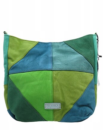 Torebka damska pojemna zamszowa na ramię kolorowa oryginalna OLIVKA, Olivka Warsaw