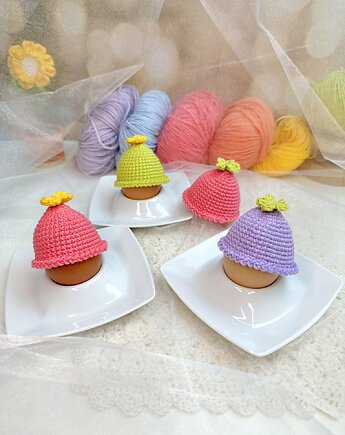 Czapeczka na jajko wielkanocne ocieplacz, myszkotki