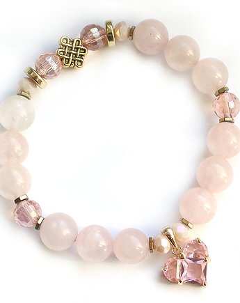 Ukojenie Miłością Bezwarunkową - Kwarc różowy i hematyt pozłacany, KEIT