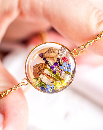 Bransoletka z  leśną kompozycją, nature gift