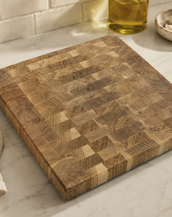 Dębowa deska do krojenia w stylu End Grain. Sztorcowy blok do krojenia., pracownia ReThing