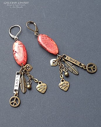 Kolczyki boho z nutką etno PREZENT oryginalny ręcznie robiony, Galeria Limart