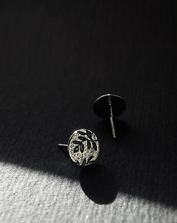 Olive tree - srebrne kolczyki, studio INDIGO