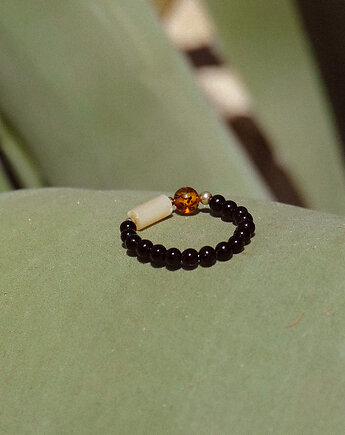 Nero Amber Pierścionek, solmade