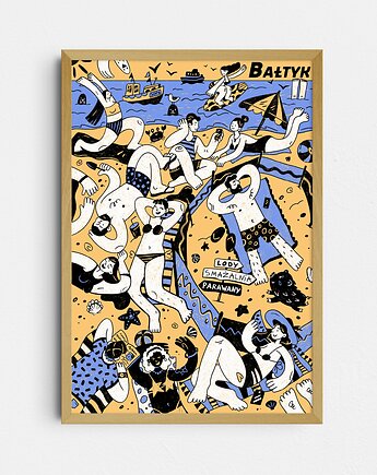 Plakat "Bałtyk", kolorystyka 2, Yana Mosnytska