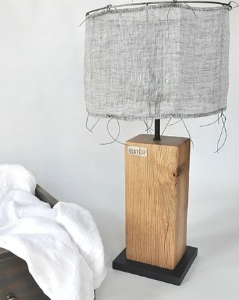 Lampka stołowa nocna - dębowa, Oldtree