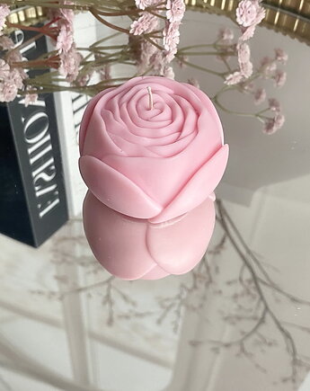 Świeca sojowa dekoracyjna "Flower" 58x40mm różowa, Coccola JEWELLERY
