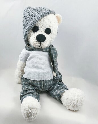 GRZEŚ - szydełkowy miś, personalizacja, wernika