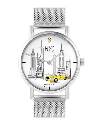 Zegarek - New York - bransoleta mesh, yenoo