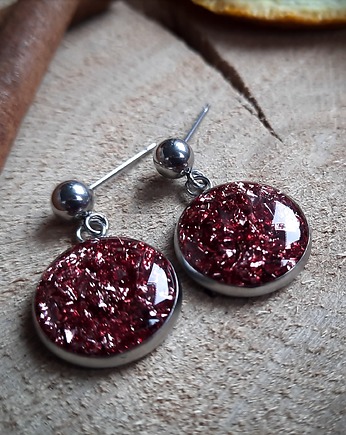 Kolczyki wiszące, różowe złoto, Figa handmade accessories