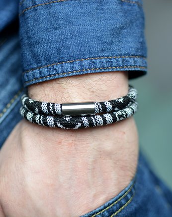 Bransoletka MĘSKA BOHO MASAYAL DUO SATIN STEEL, Beezoo