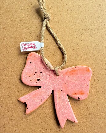 Ceramiczna zawieszka na choinkę Kokardka, Twarda Sztuka